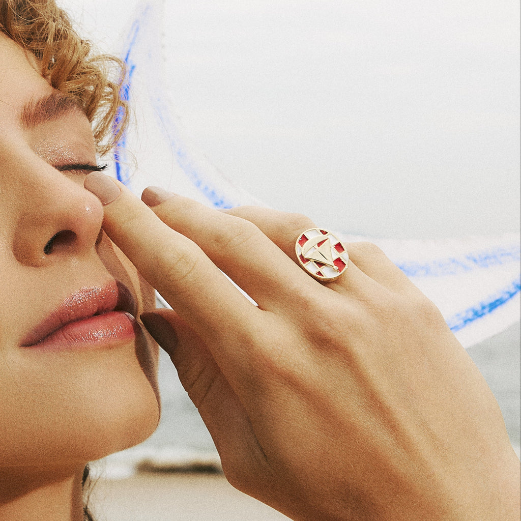 Anel Veleiro Ouro Ajustável