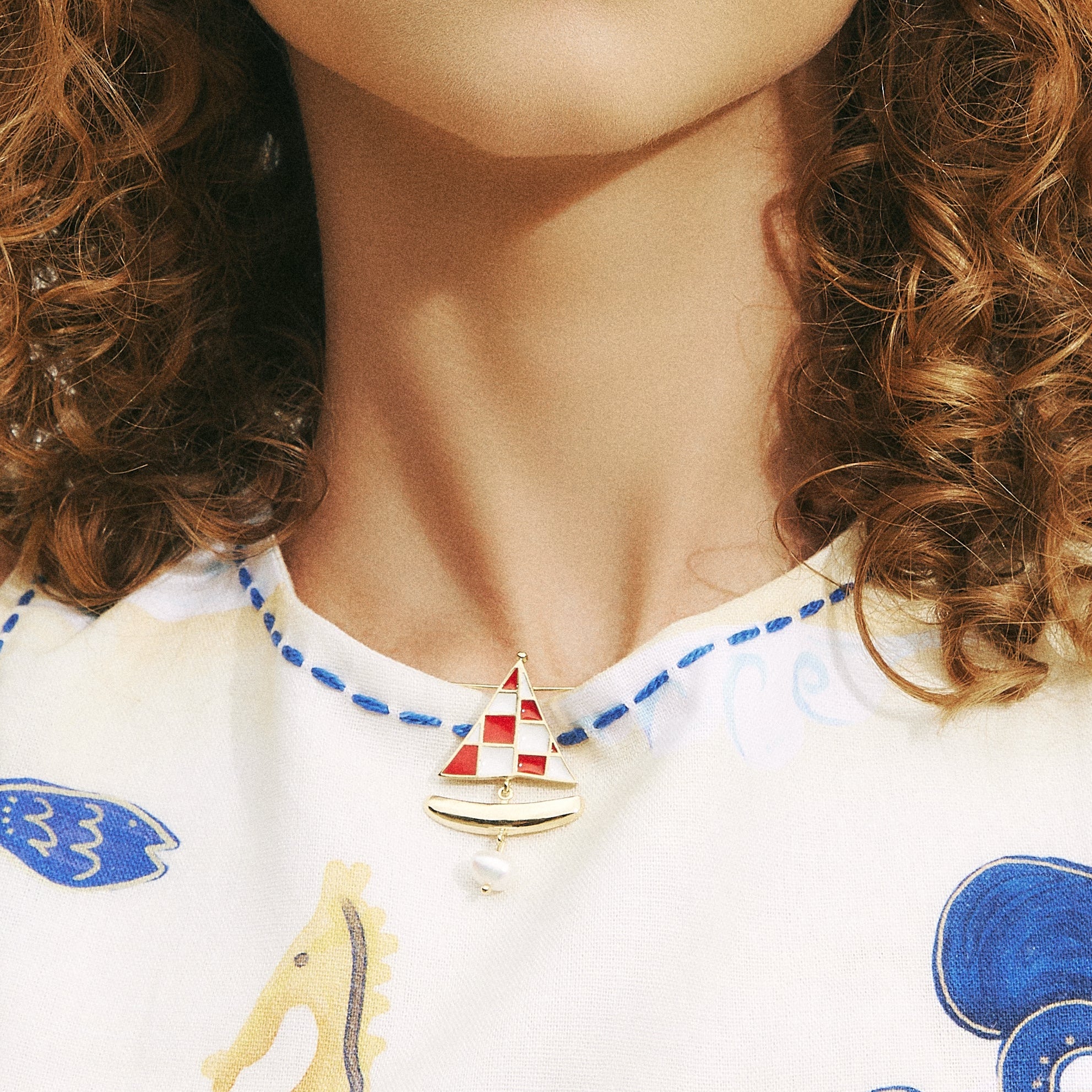 Gargantilha Veleiro Ouro