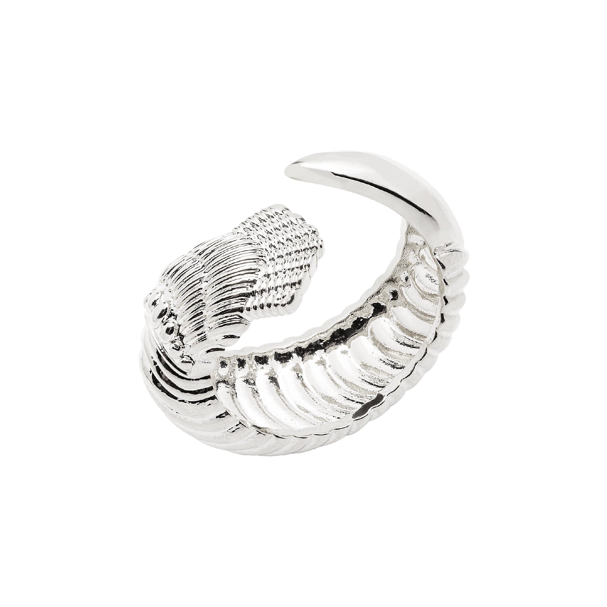 Anel Camarão Prata Ajustável