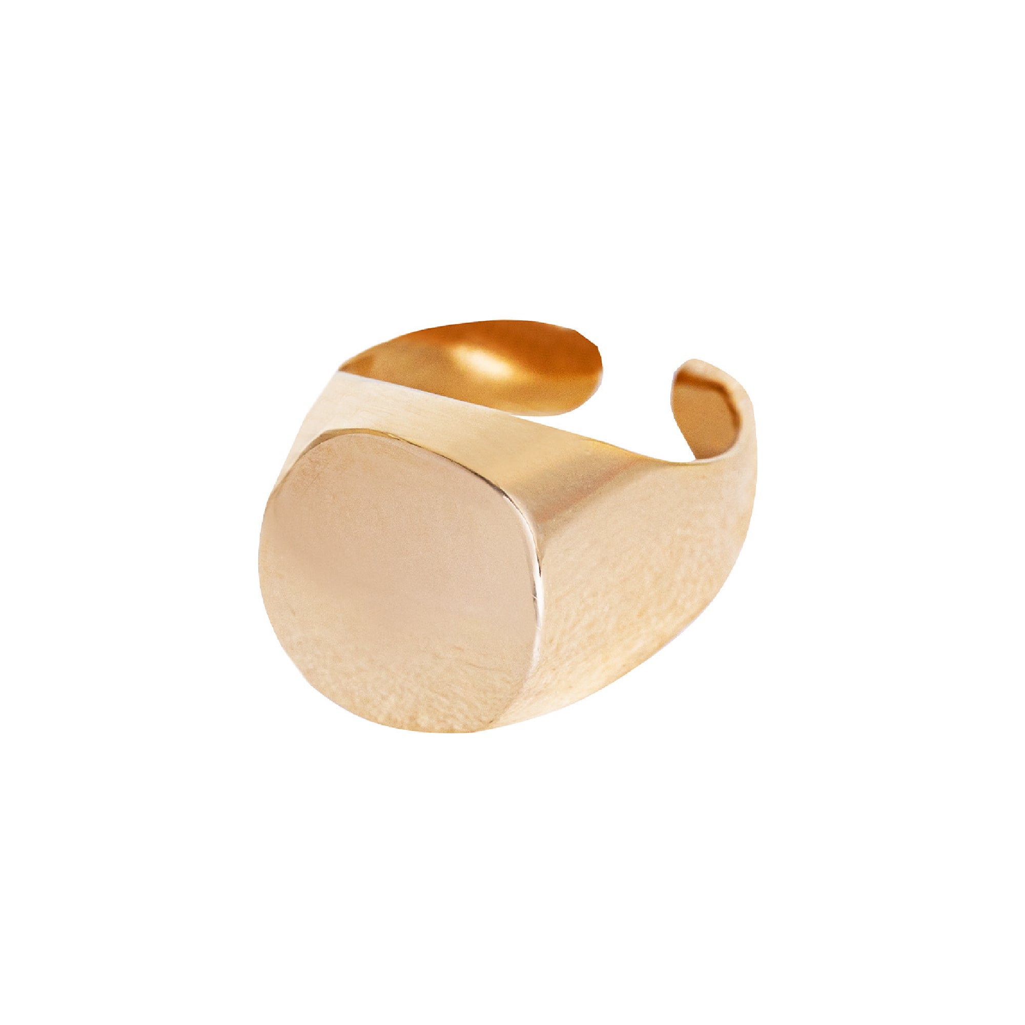 Anel Gusto Sinete Ouro Ajustável