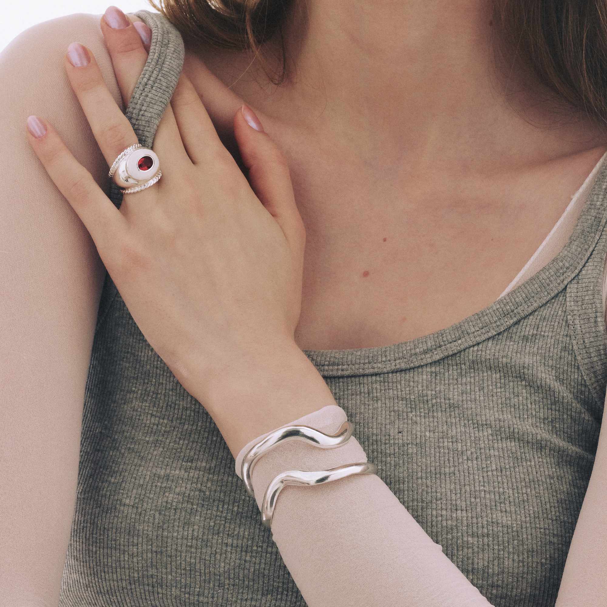 Bracelete Baile Prata Ajustável
