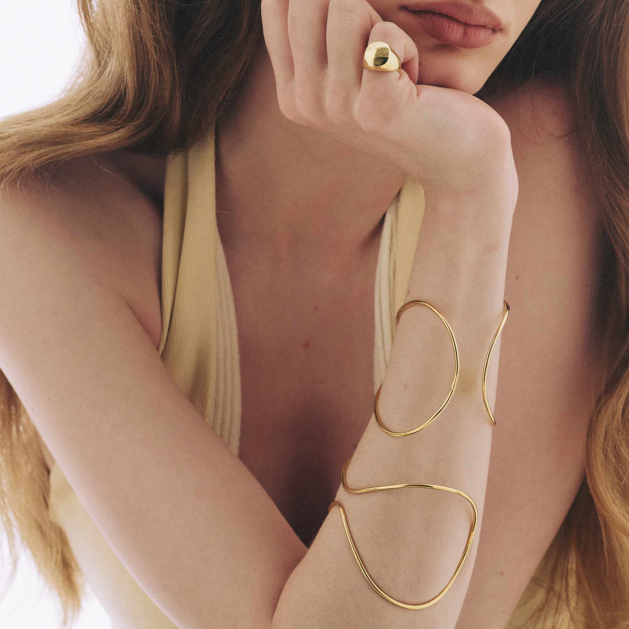 Bracelete Mescla Ouro Ajustável