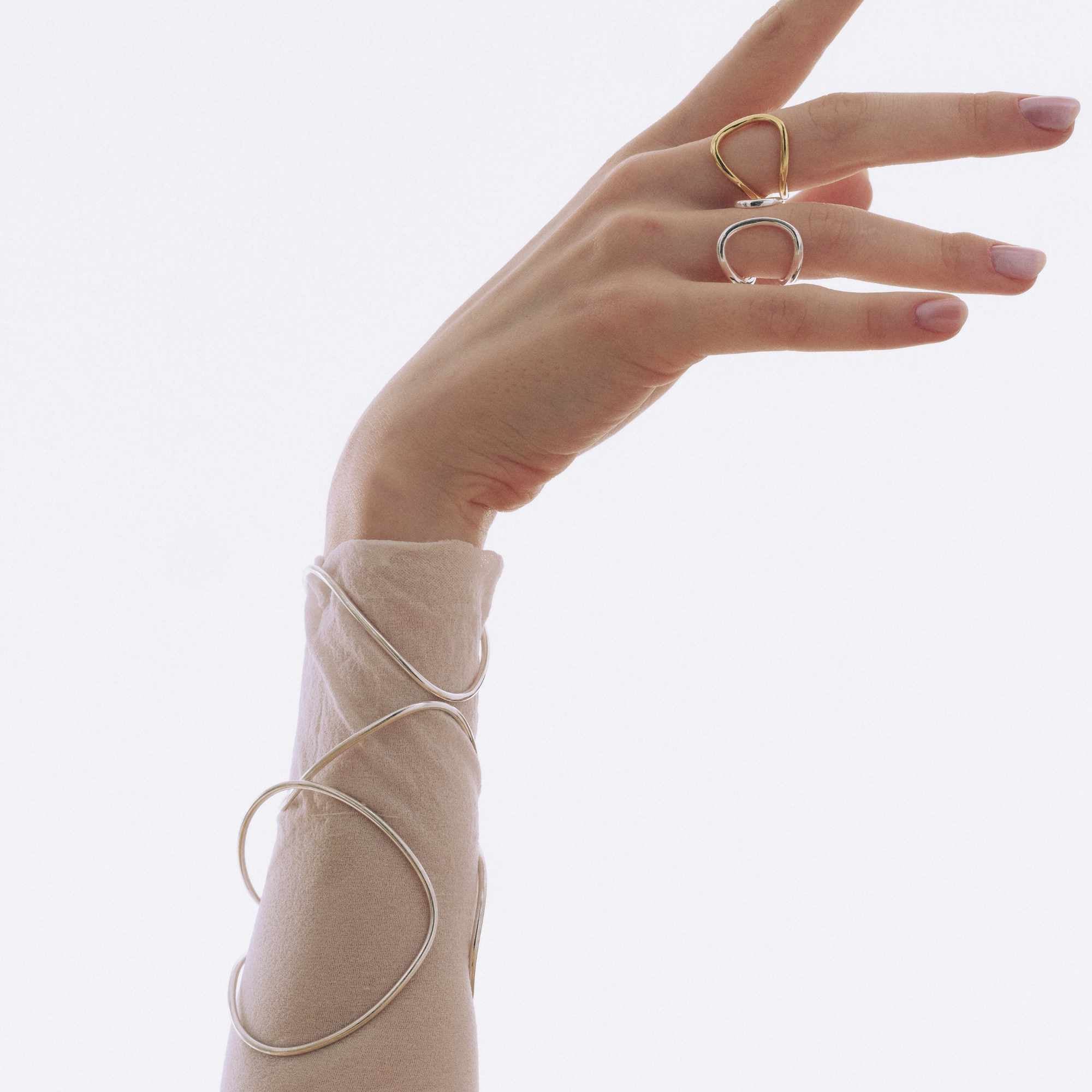 Bracelete Mescla Prata Ajustável