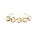 Bracelete Madre Ouro Ajustável com Pérolas