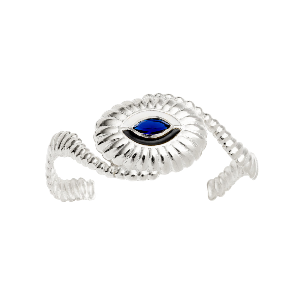 Bracelete Olho Prata Ajustável