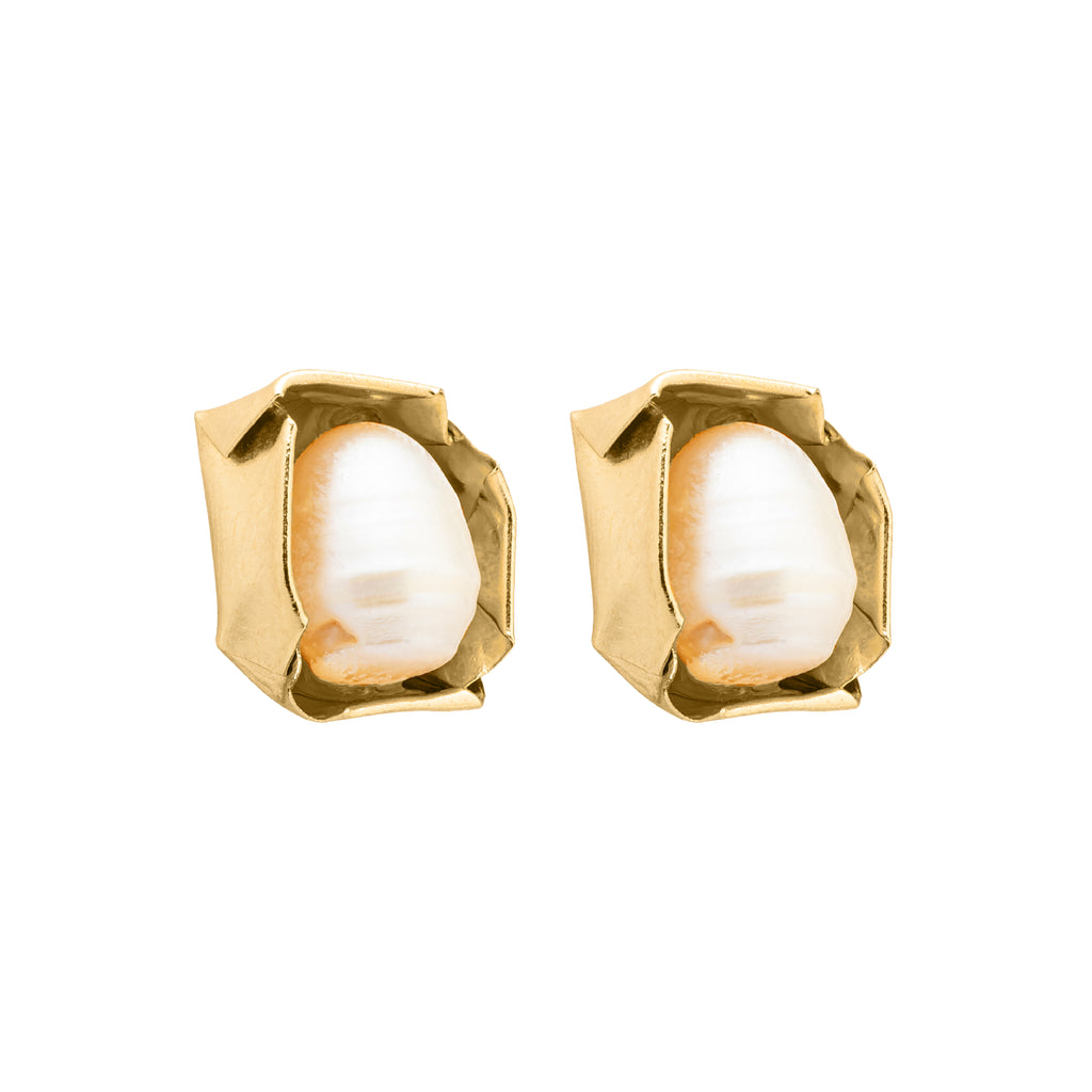 Brinco Madre Ouro com Pérolas
