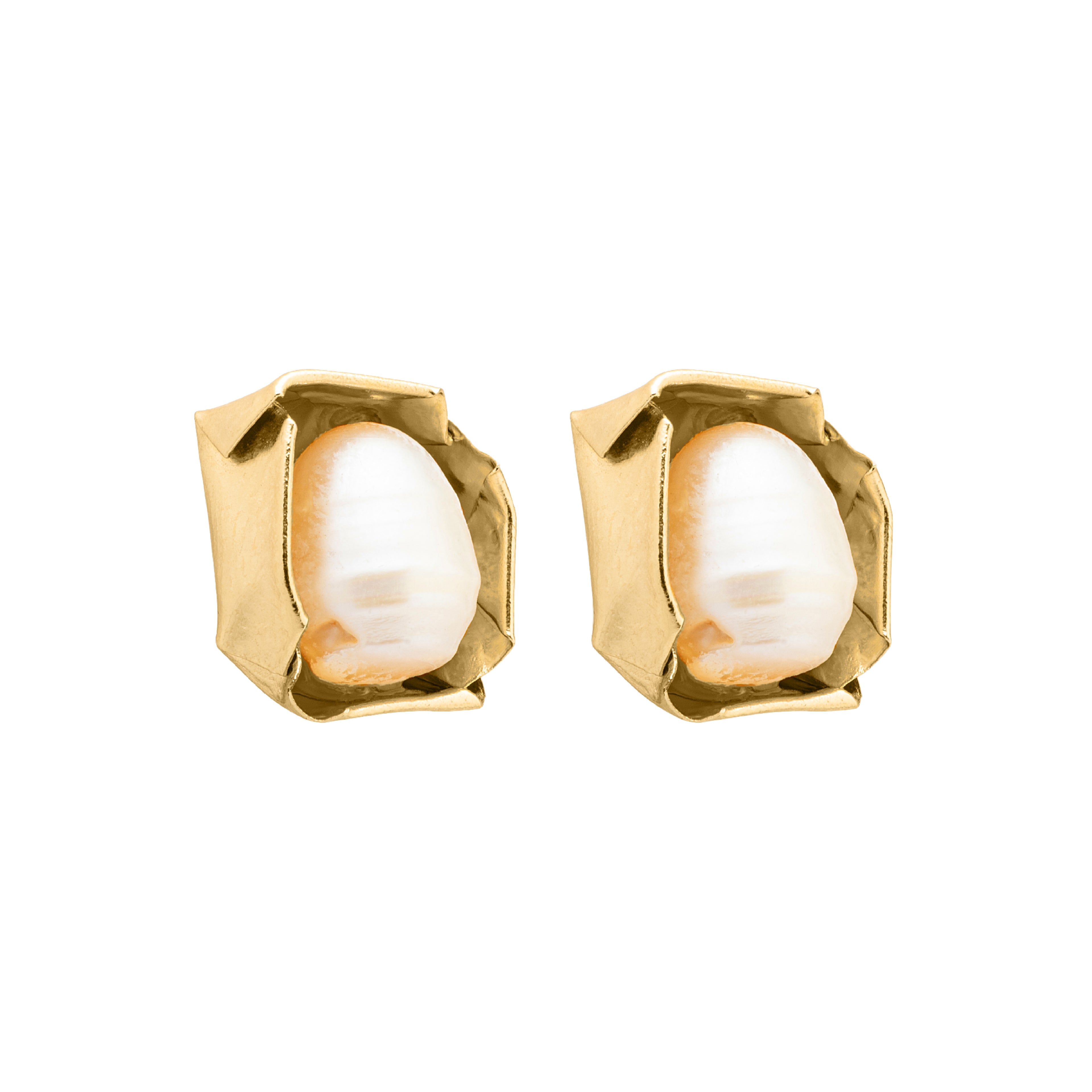 Brinco Madre Ouro com Pérolas