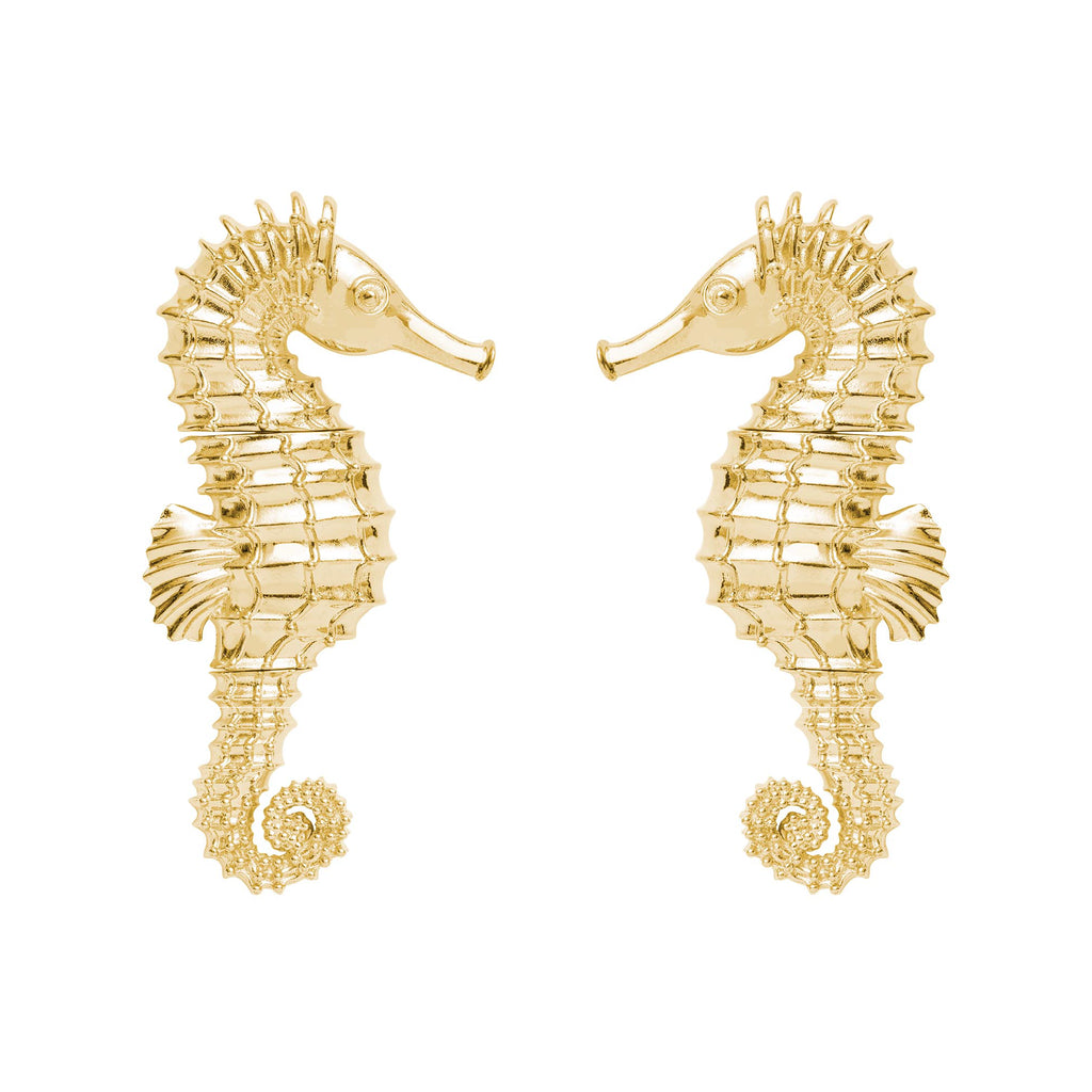 Brinco Cavalo Marinho Milo Ouro