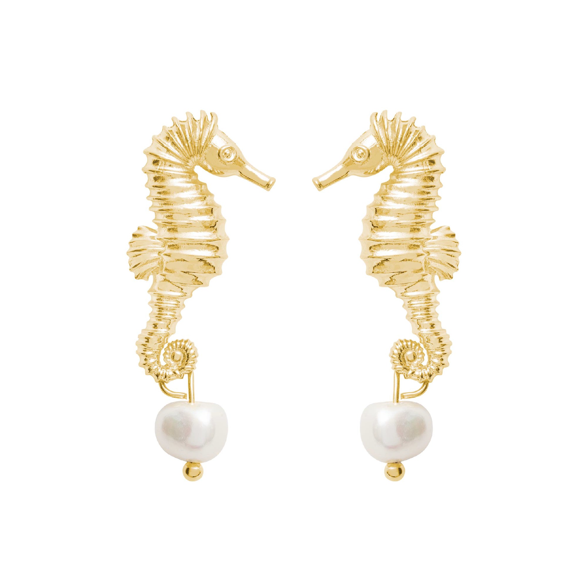 Brinco Cavalo Marinho Mini Milo Ouro