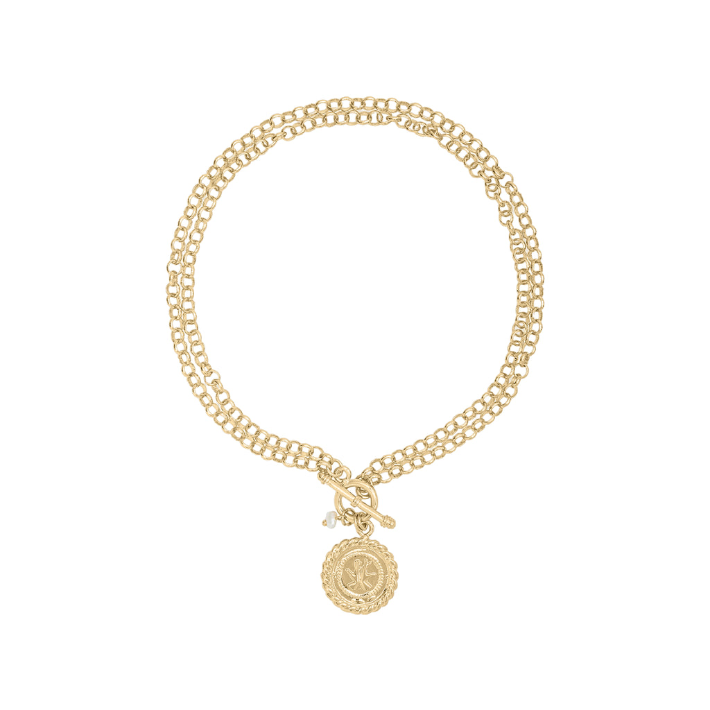 Colar Corrente Medalha Triana Ouro