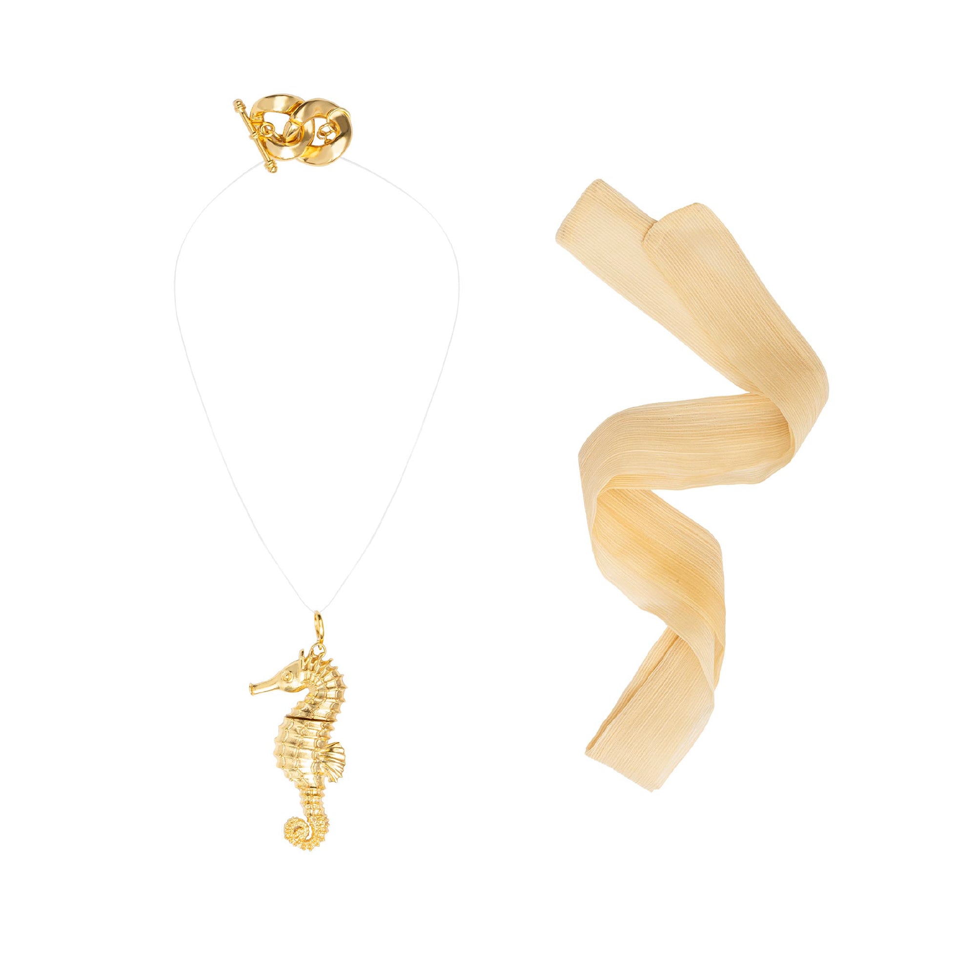 Colar Cavalo Marinho Milo Ouro