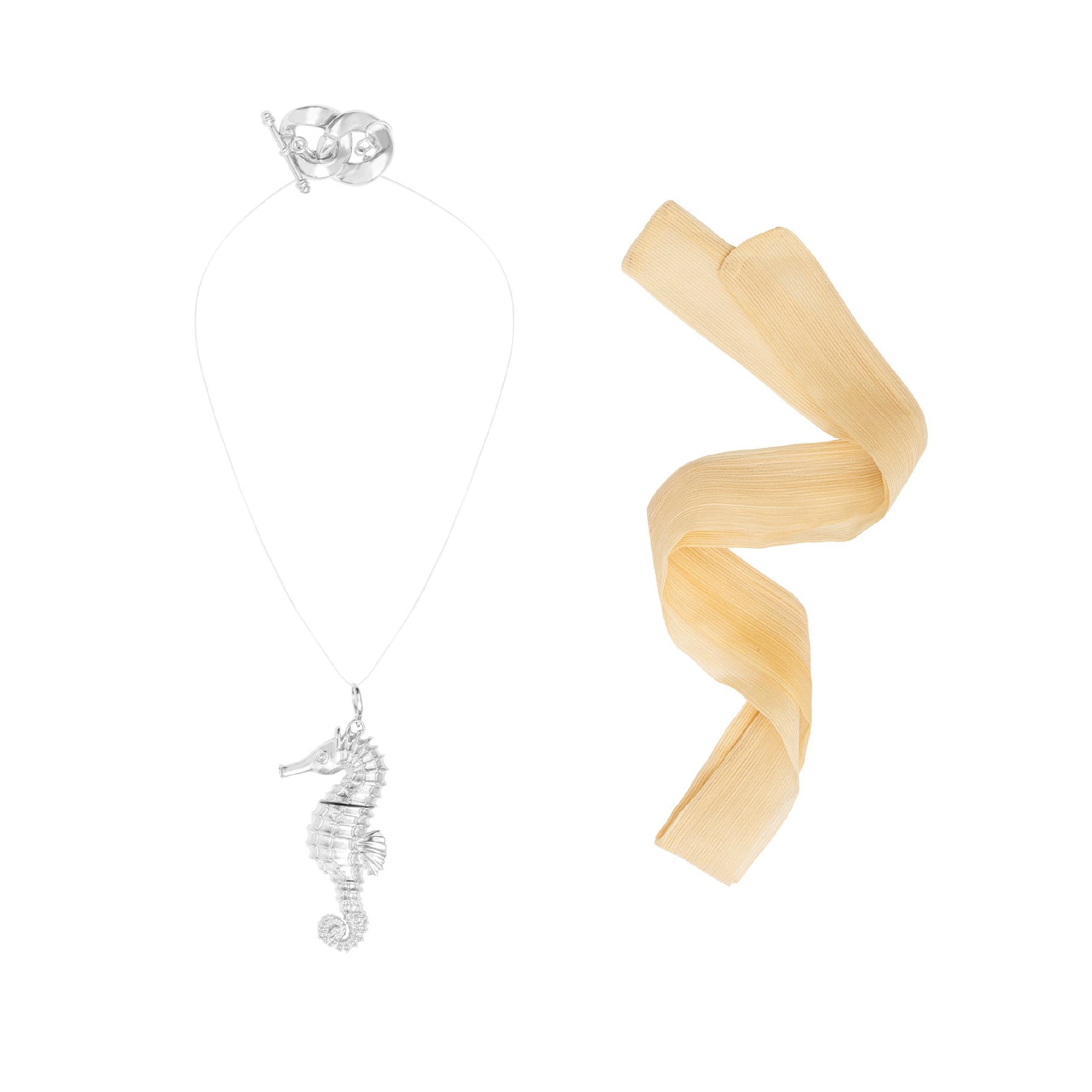 Colar Cavalo Marinho Milo Prata