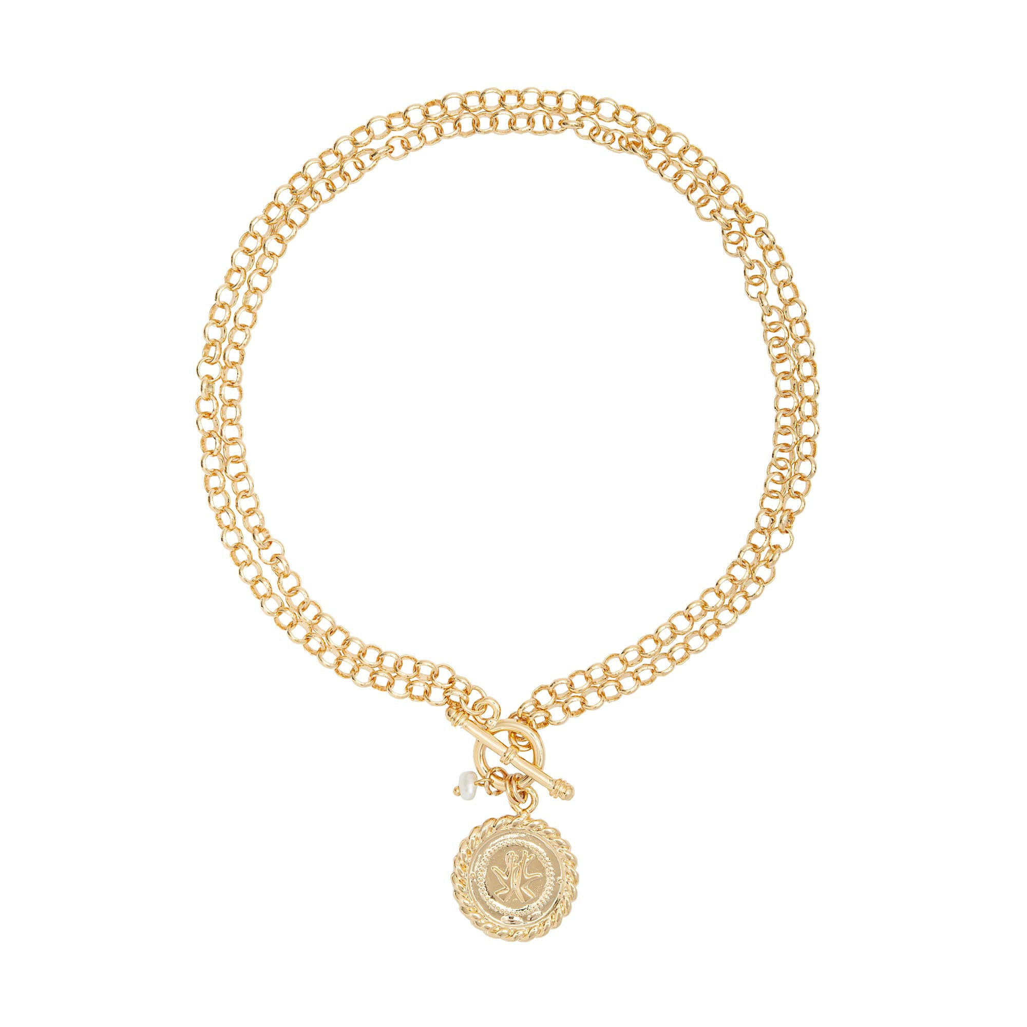 Colar Corrente Medalha Triana Ouro