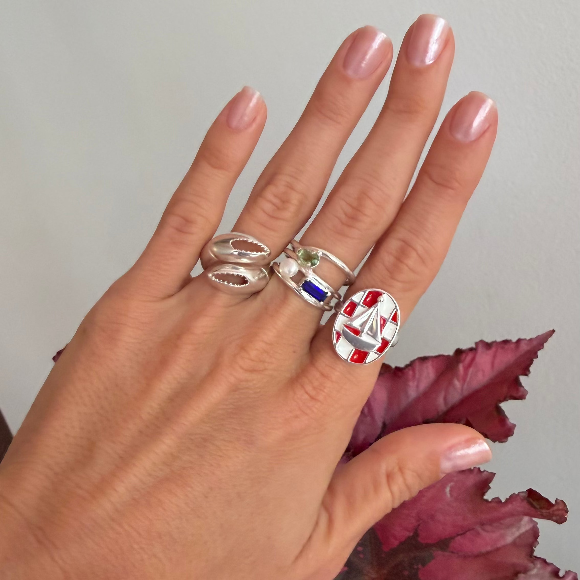 Anel Veleiro Prata Ajustável