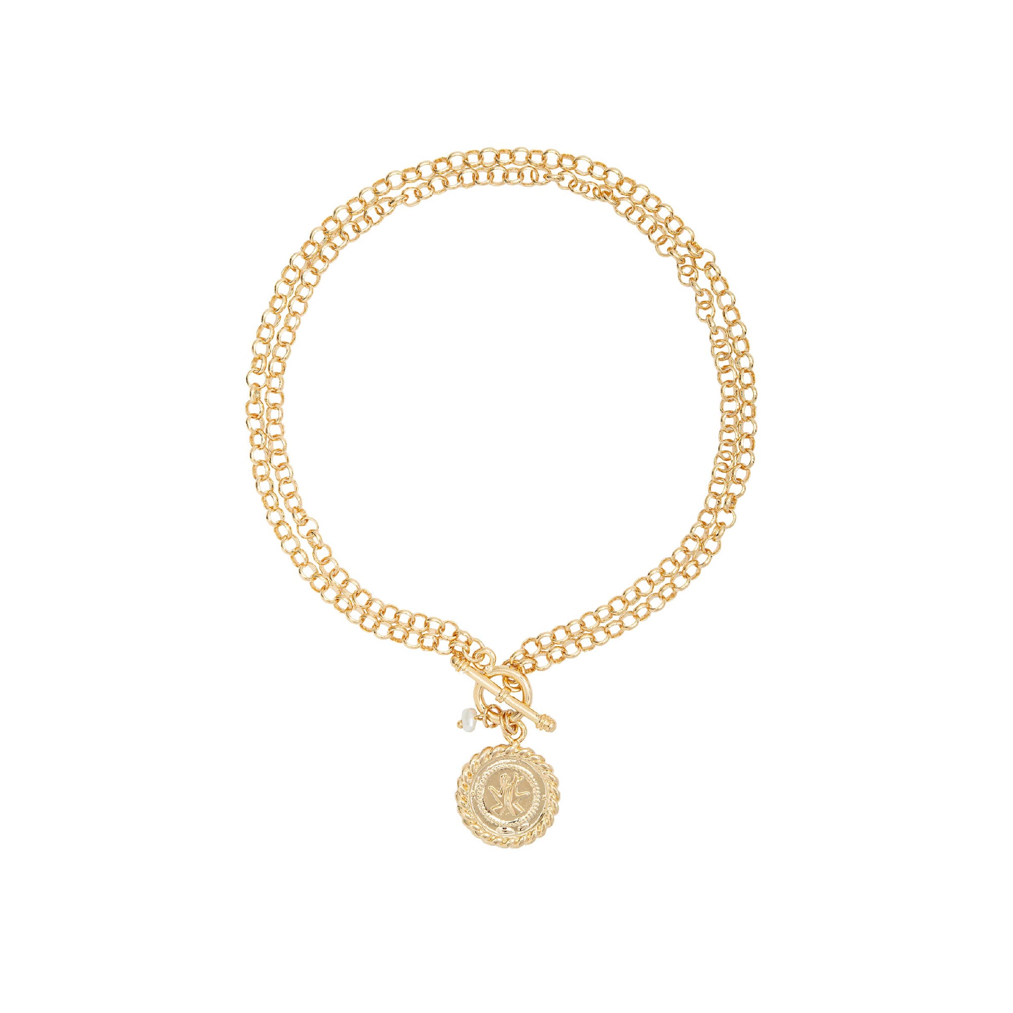 Colar Corrente Medalha Triana Ouro