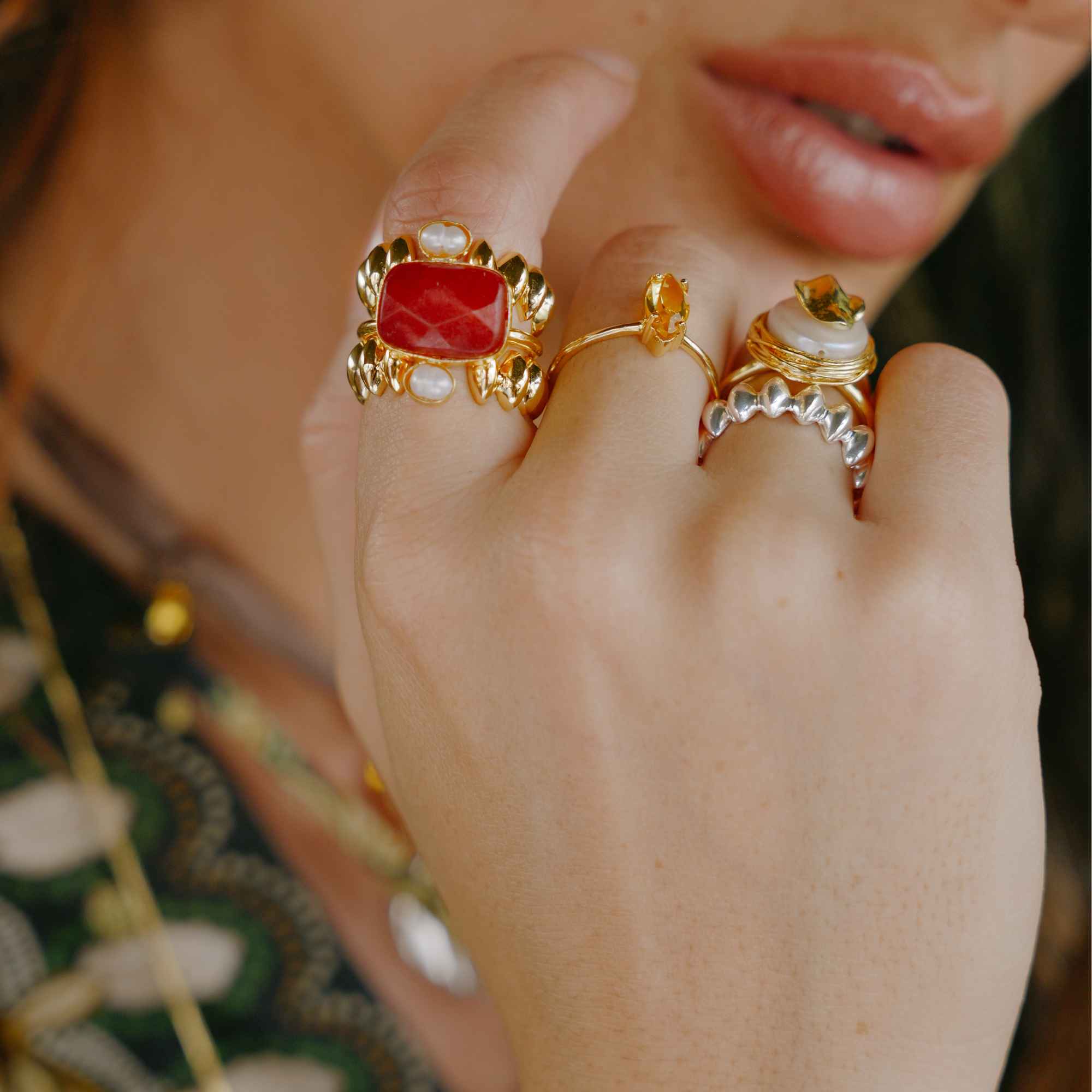 Anel Ave Ouro Ajustável