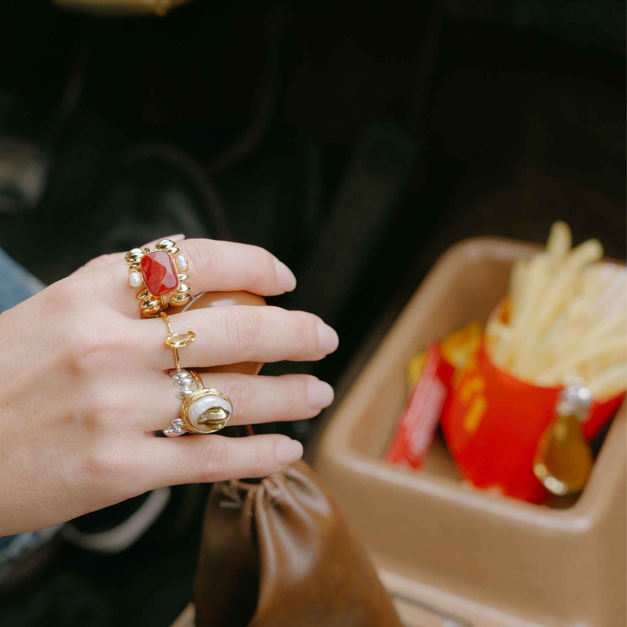 Anel Ave Ouro Ajustável