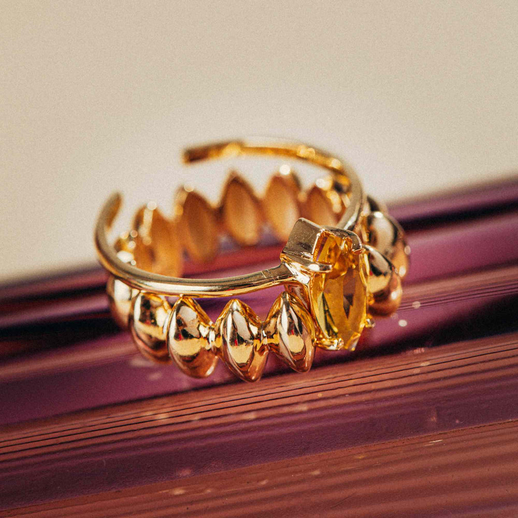 Anel Ave Ouro Ajustável