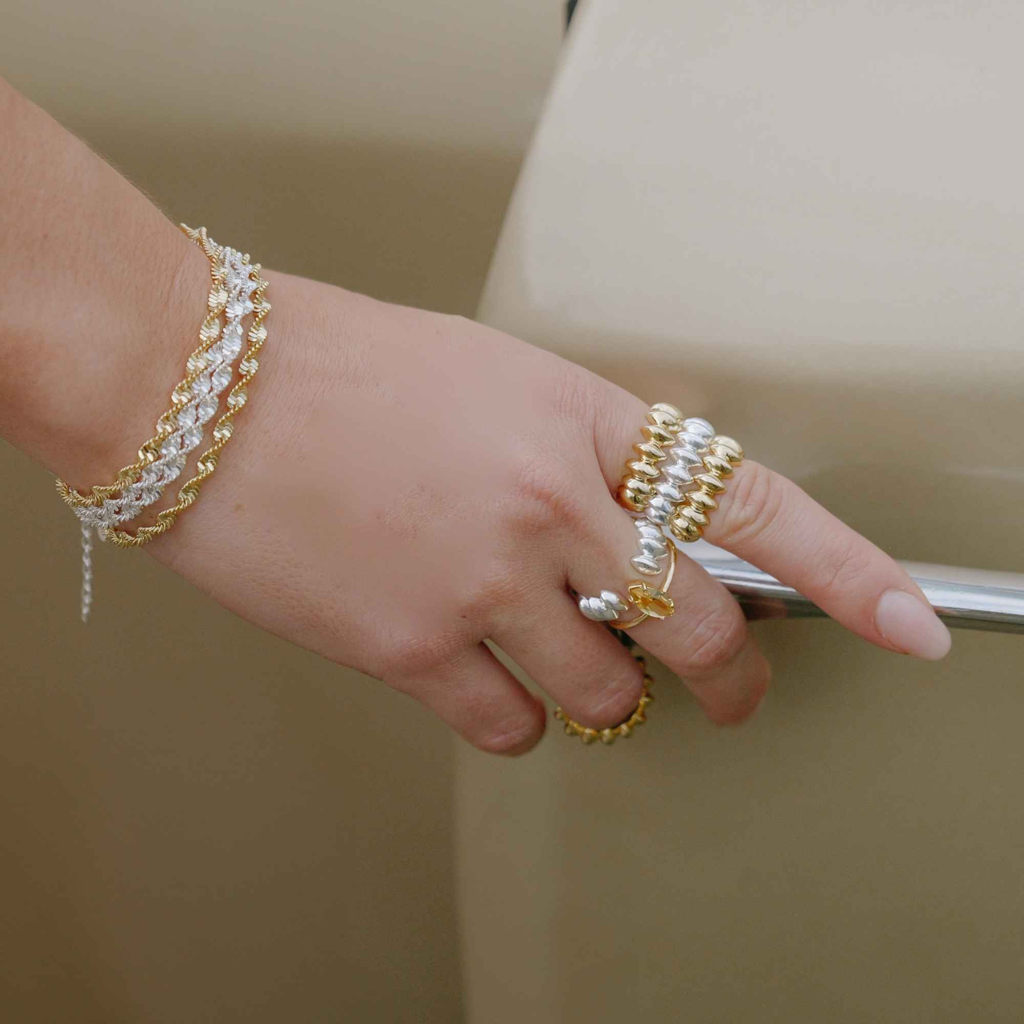 Anel Ave Prata Ajustável