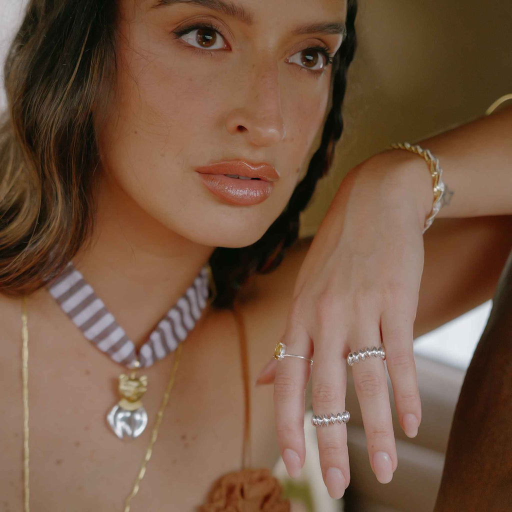 Anel Ave Prata Ajustável