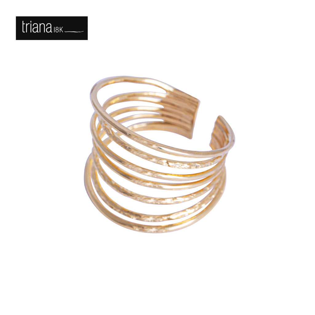 Anel Bendita Ouro Ajustável