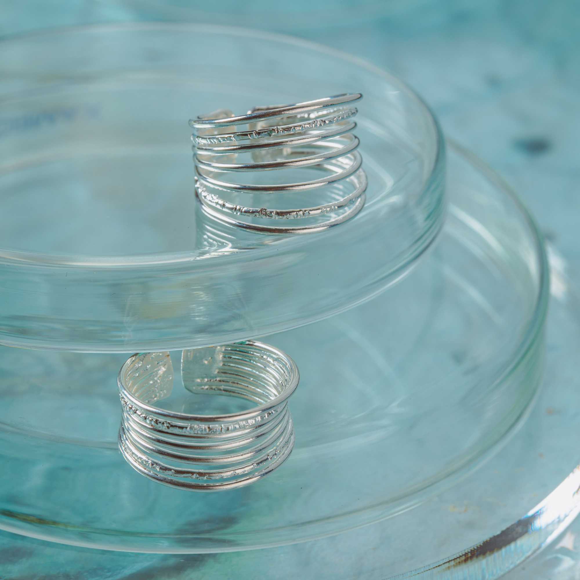 Anel Bendita Prata Ajustável