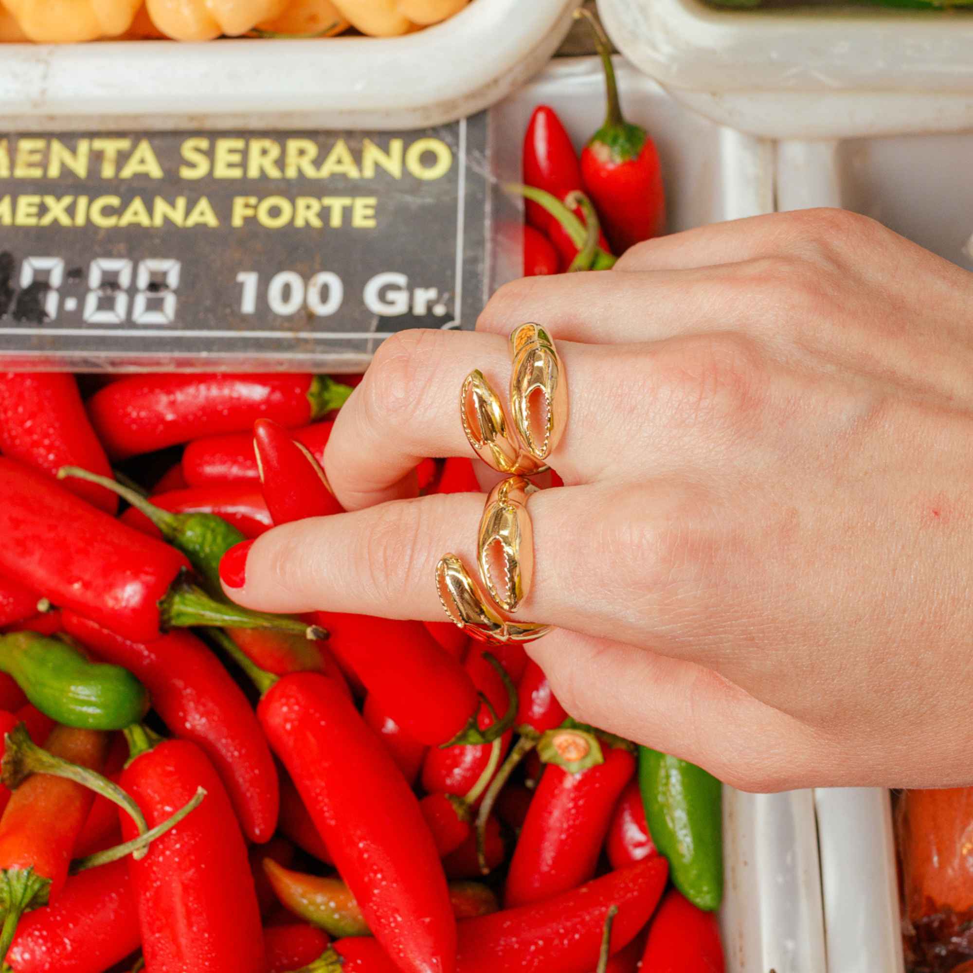 Anel Caranguejo Ouro Ajustável