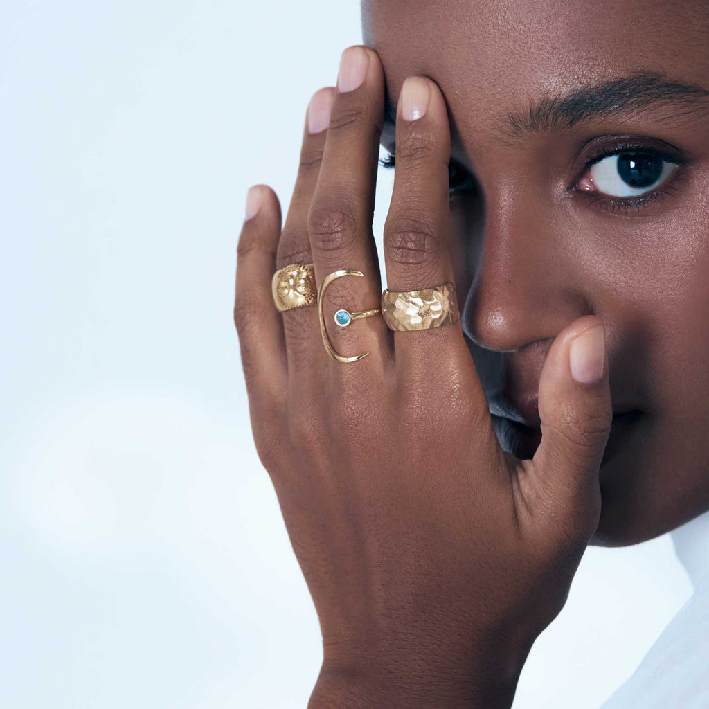 Anel Chandra Ouro Ajustável