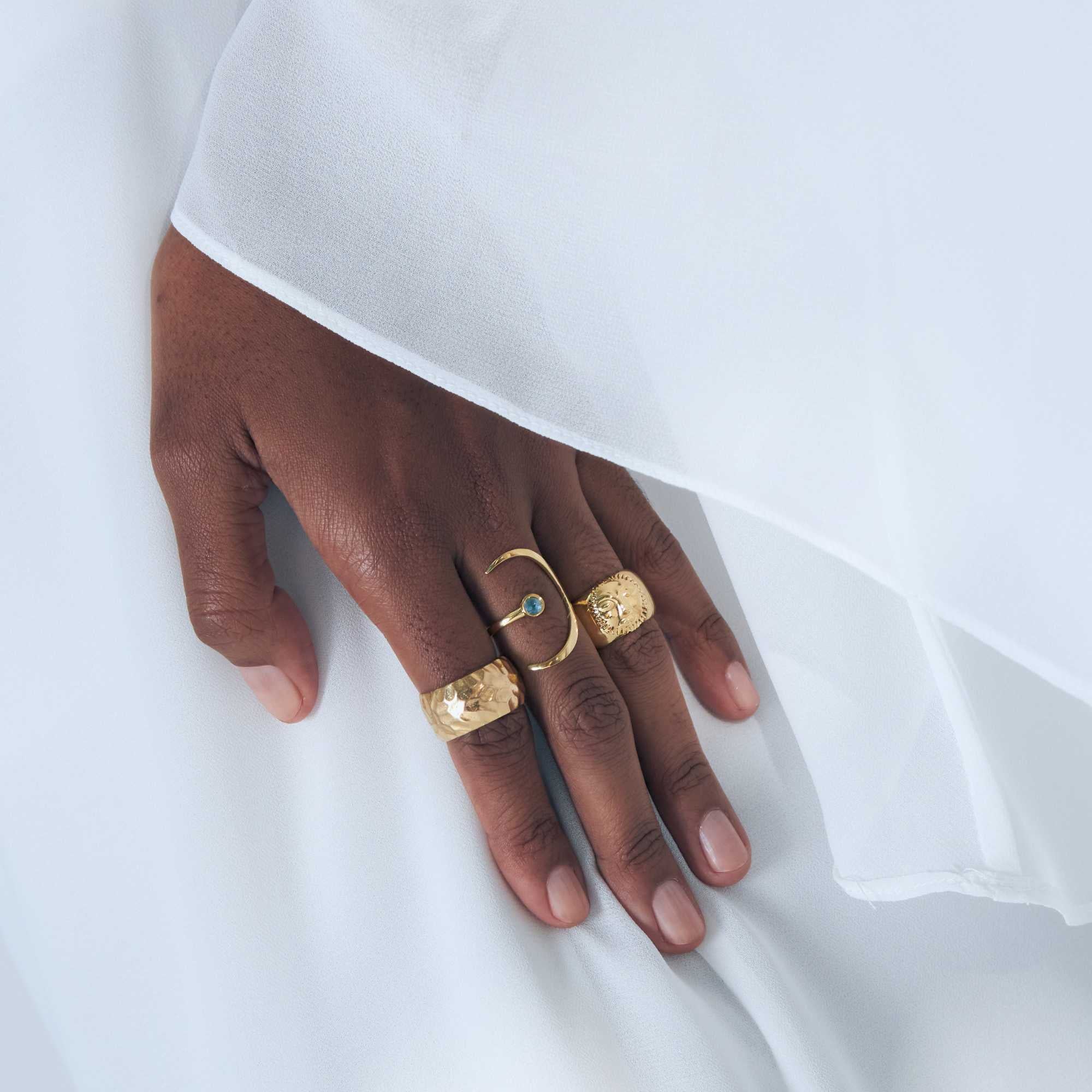 Anel Chandra Ouro Ajustável