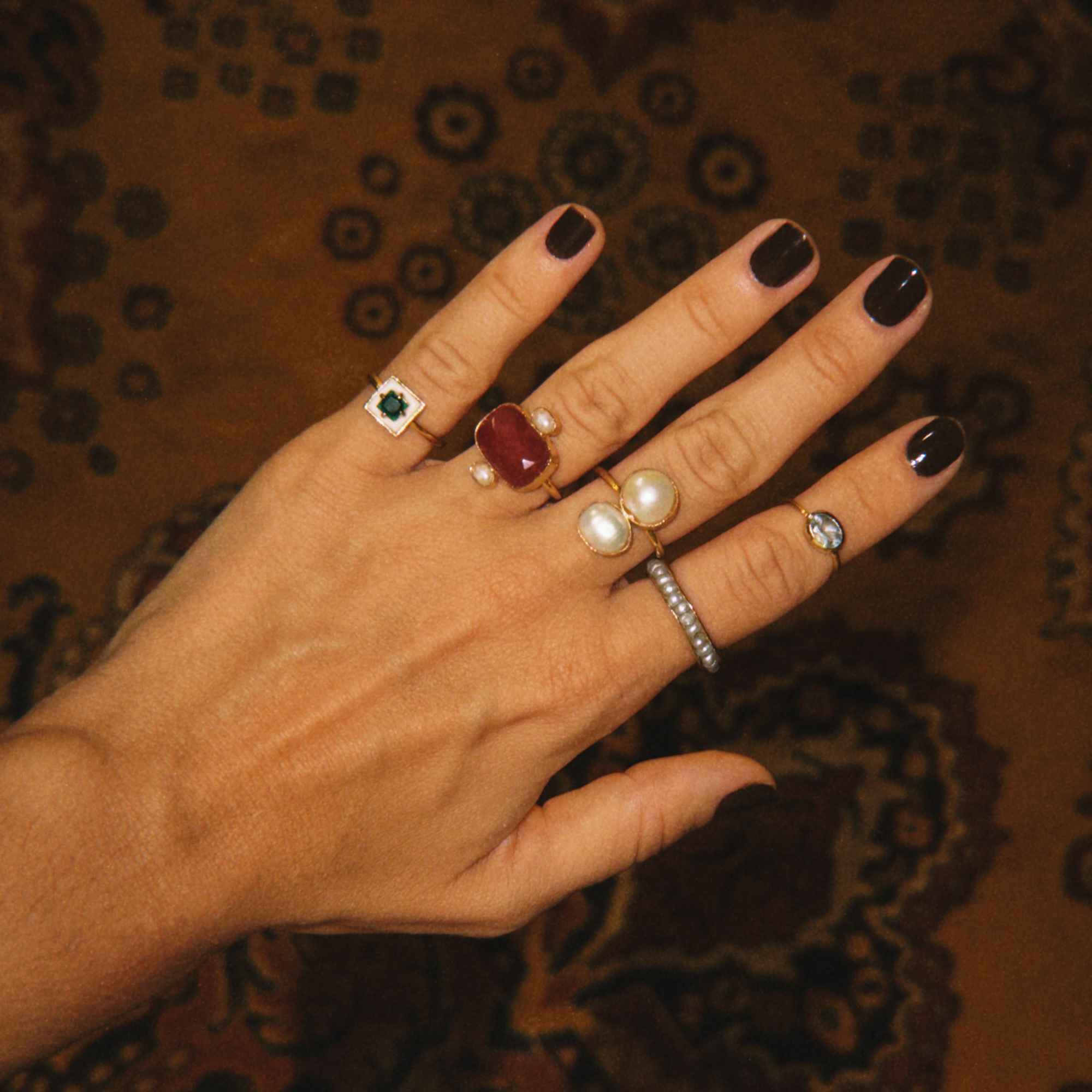 Anel Graça Ouro Ajustável com Topázio