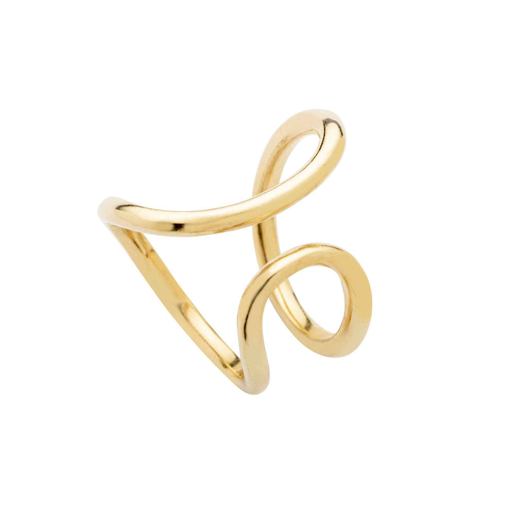 Anel Luna Ouro Ajustável