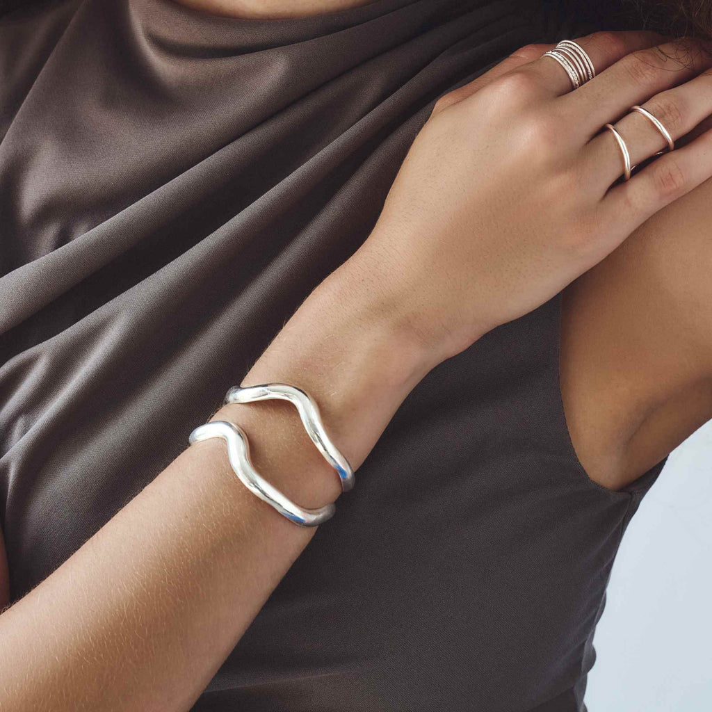 Bracelete Baile Prata Ajustável