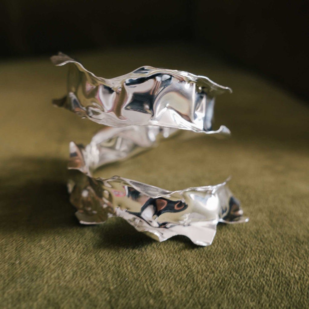 Bracelete Borda Prata Ajustável