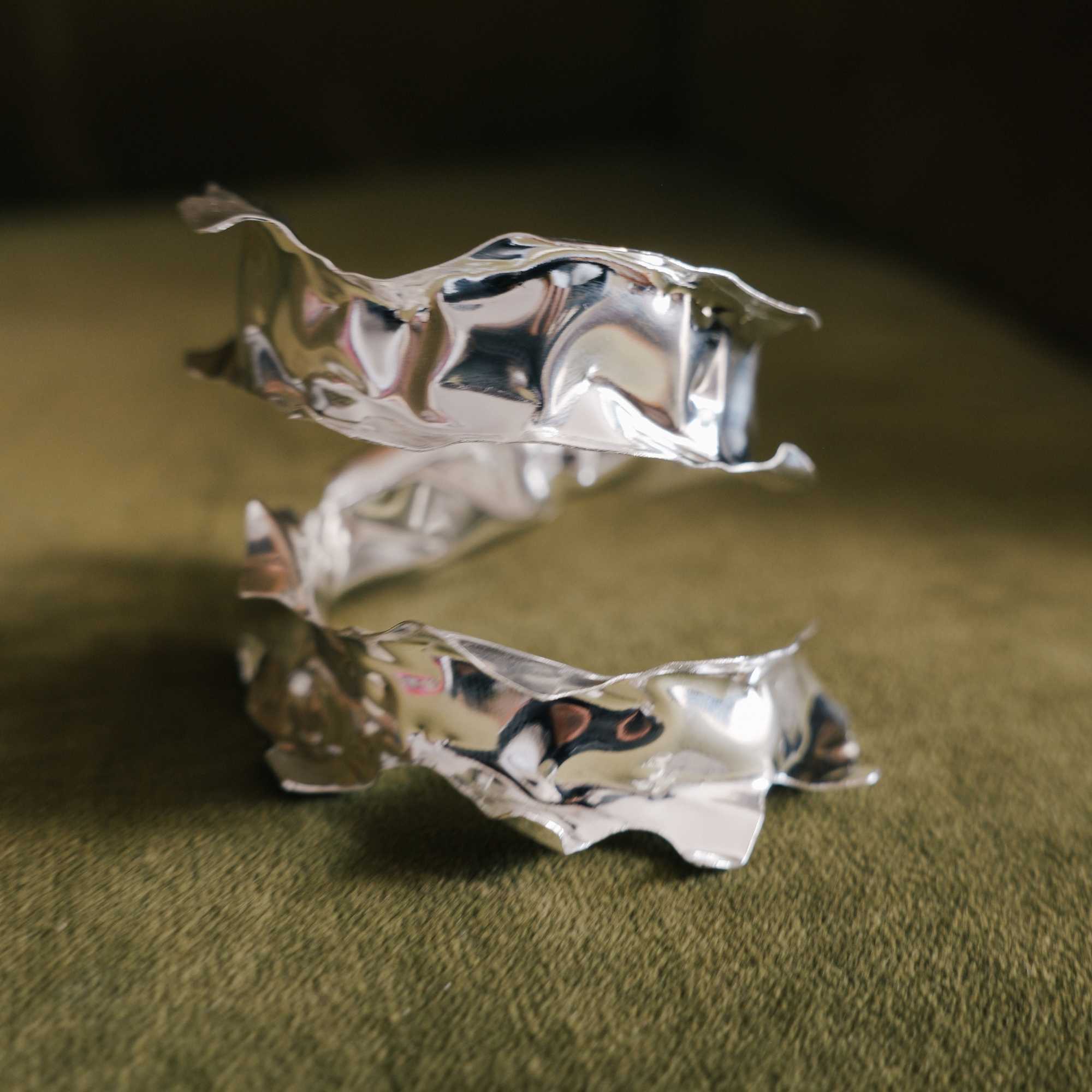 Bracelete Borda Prata Ajustável