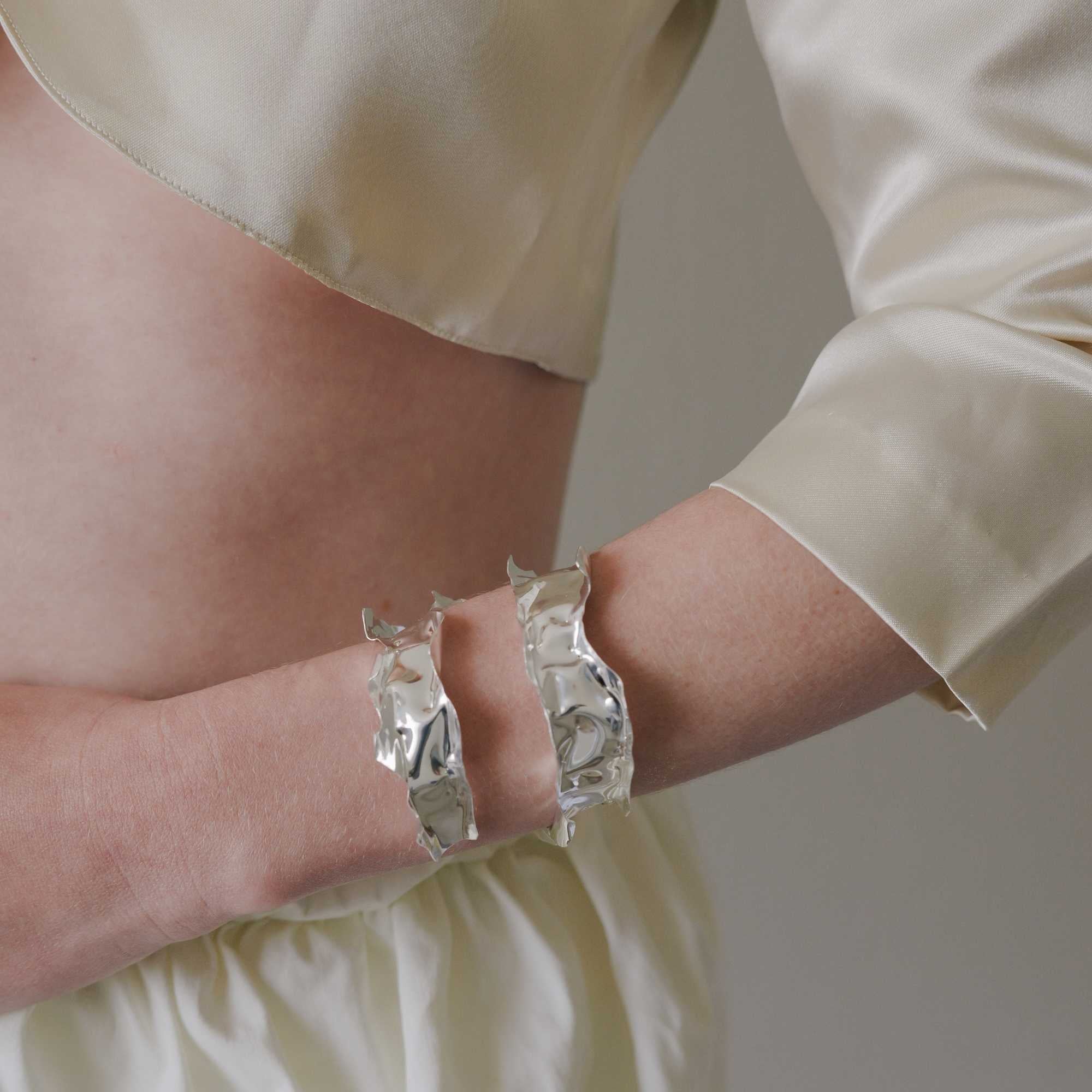 Bracelete Borda Prata Ajustável