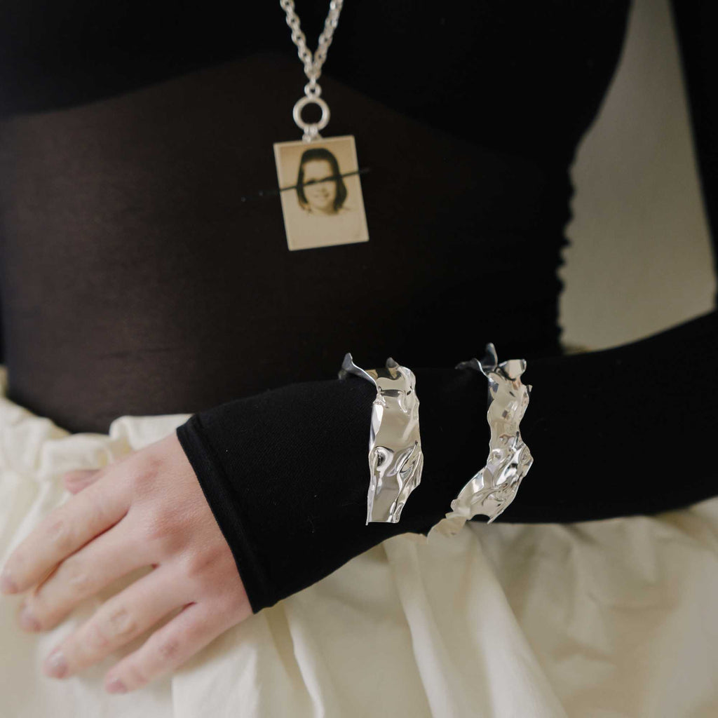 Bracelete Borda Prata Ajustável