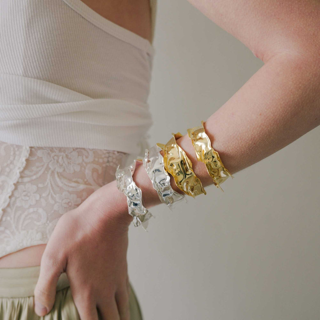 Bracelete Borda Prata Ajustável