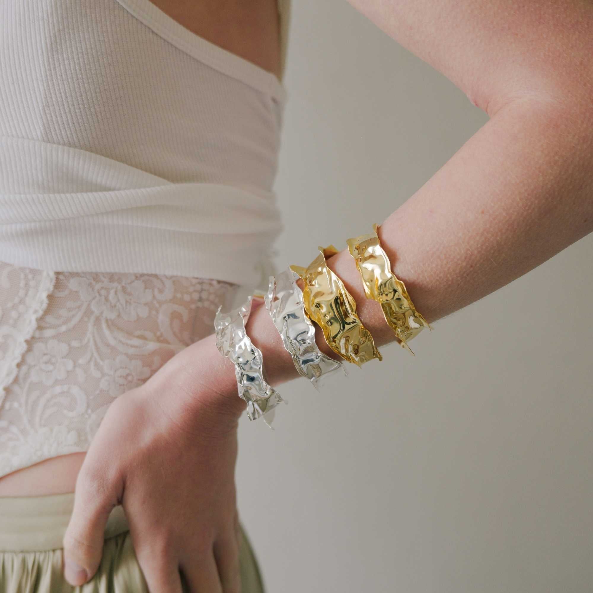 Bracelete Borda Prata Ajustável