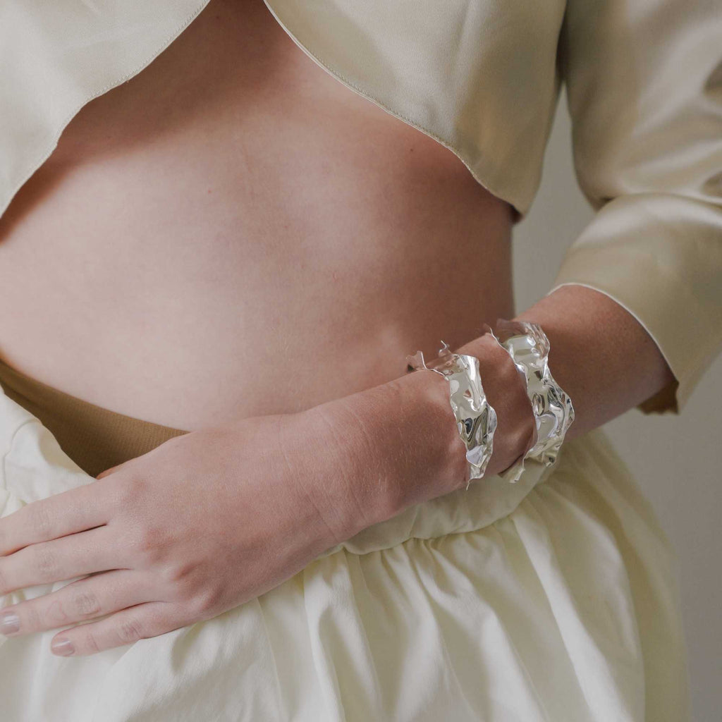 Bracelete Borda Prata Ajustável