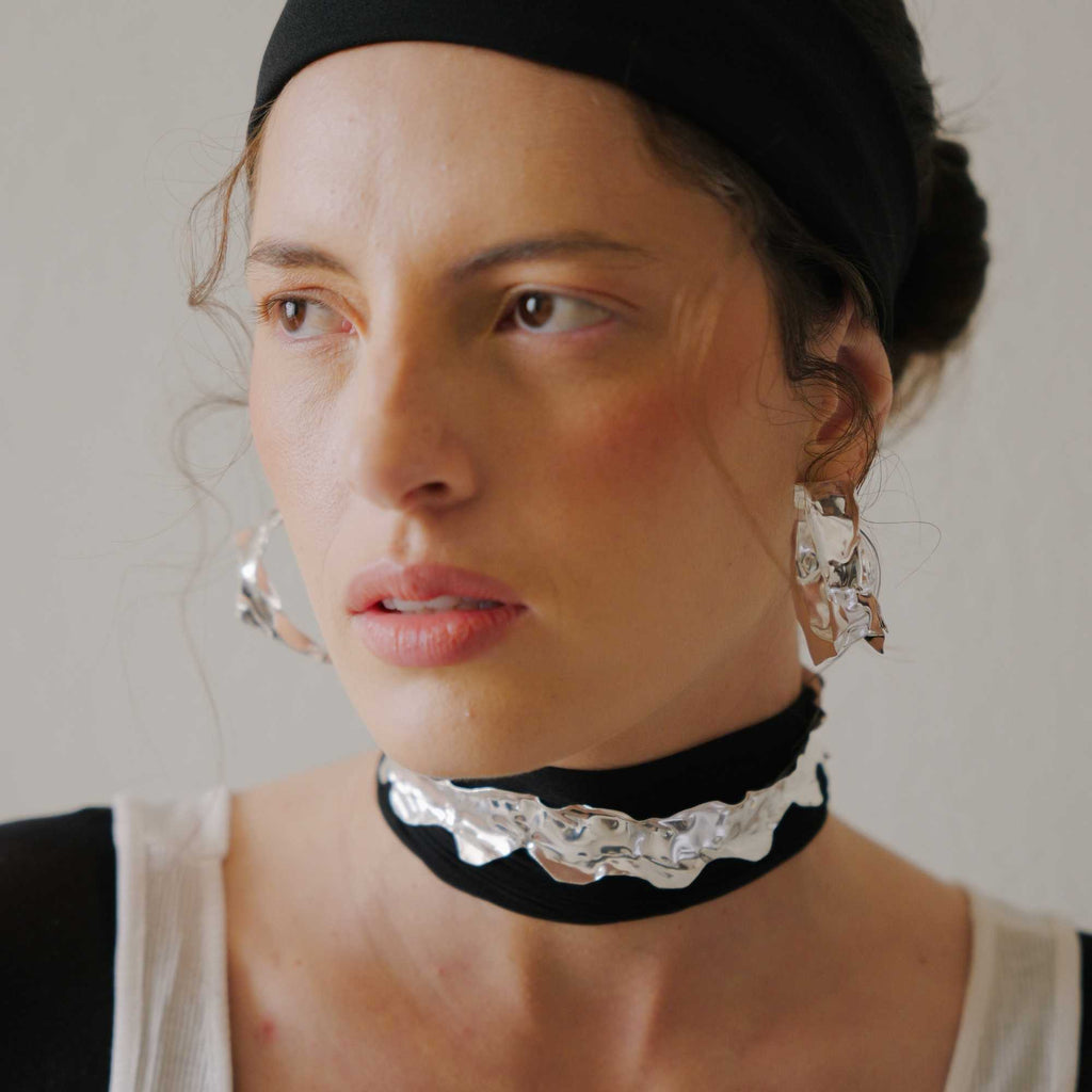 Brinco Argola Borda Prata