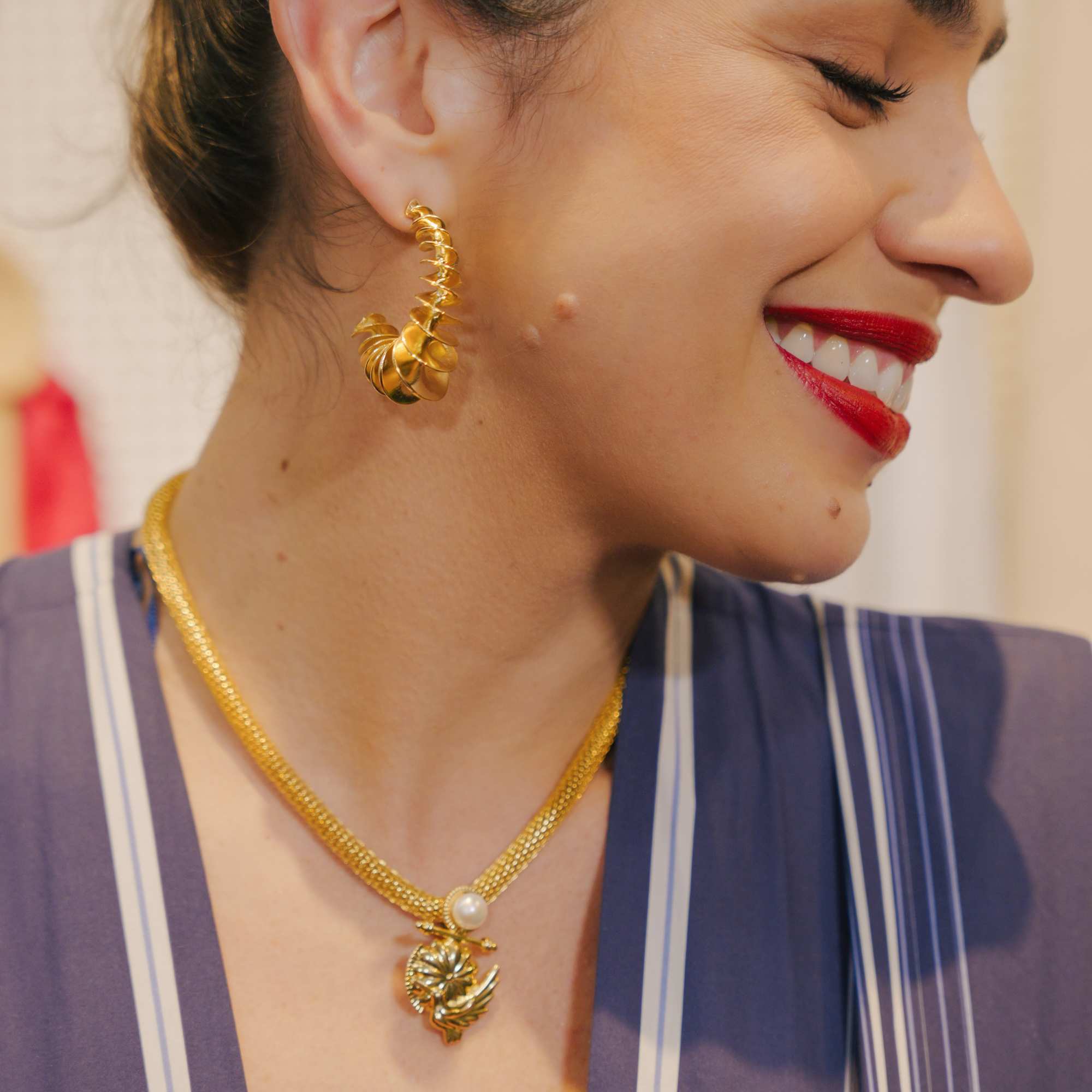 Brinco Argola Laranja Ouro