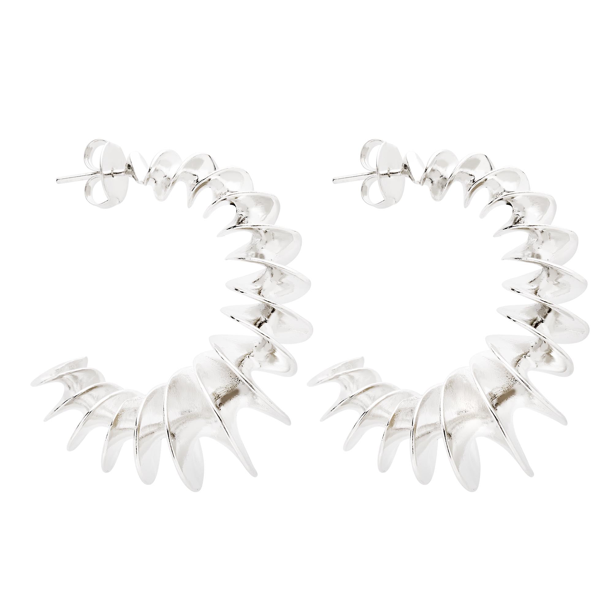 Brinco Argola Laranja Prata