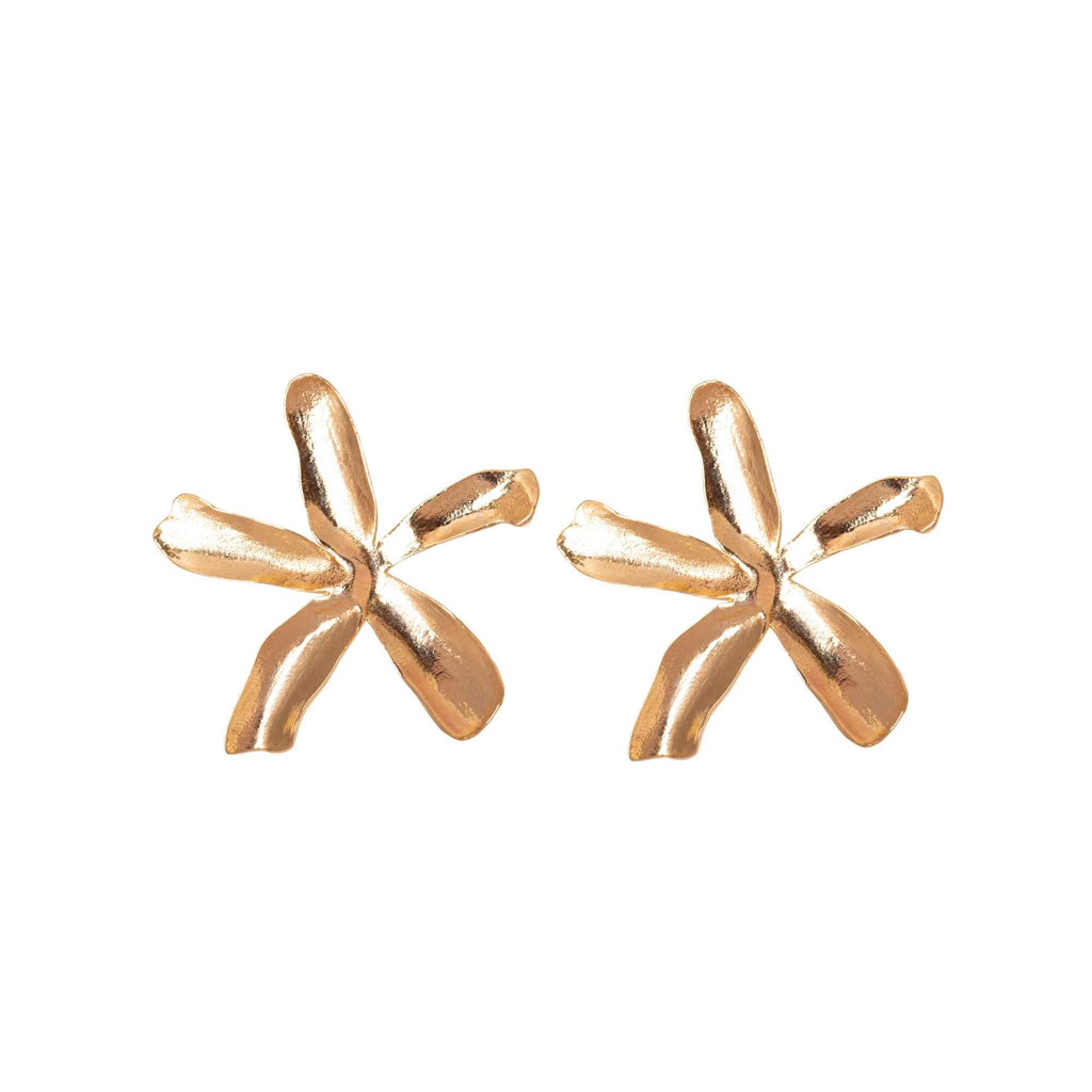 Brinco Flor Lila Ouro