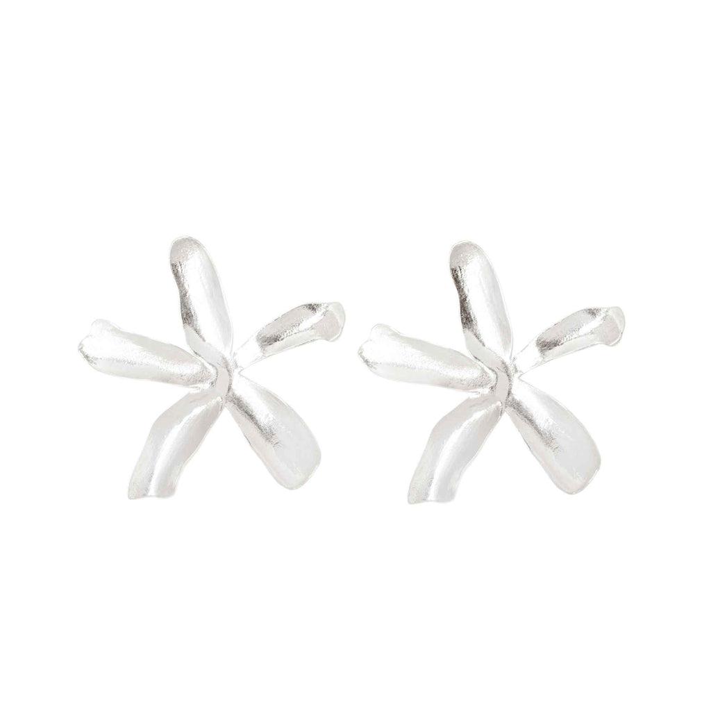 Brinco Flor Lila Prata