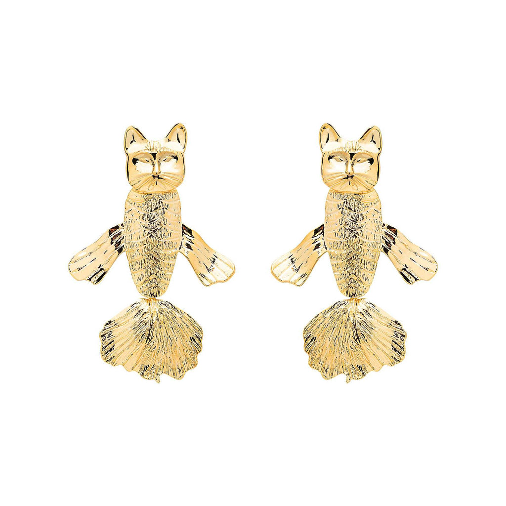 Brinco Gata Mia Ouro