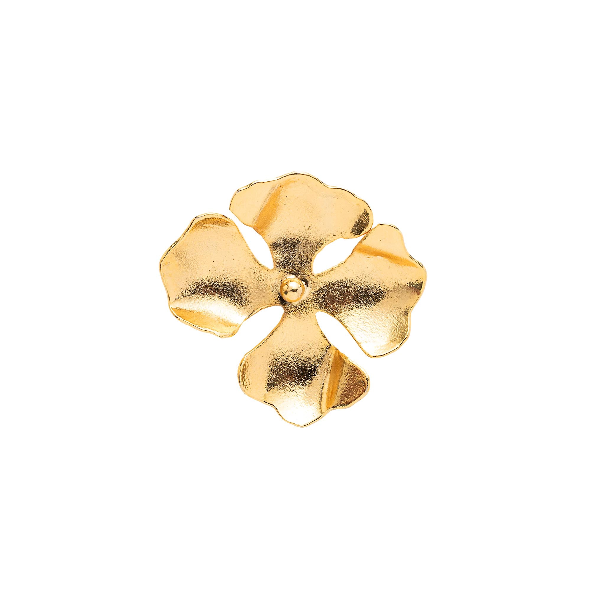 Broche Flor Camélia Ouro