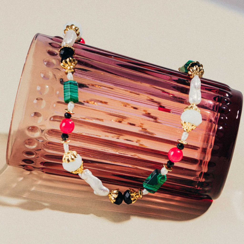 Colar Gula com Pedras Naturais