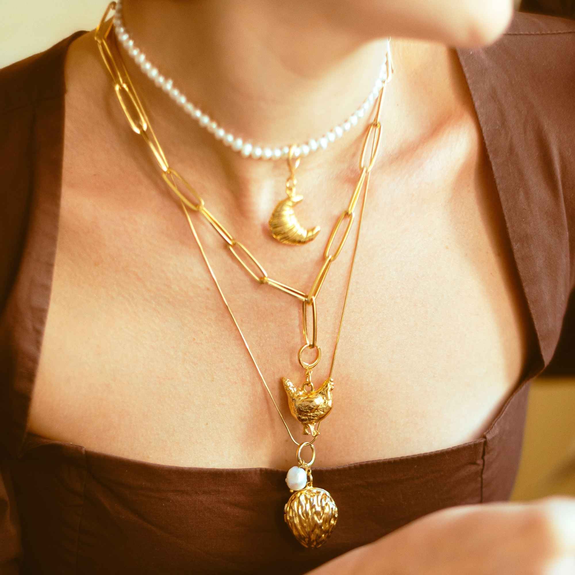 Pingente Galinha Lucrécia Ouro