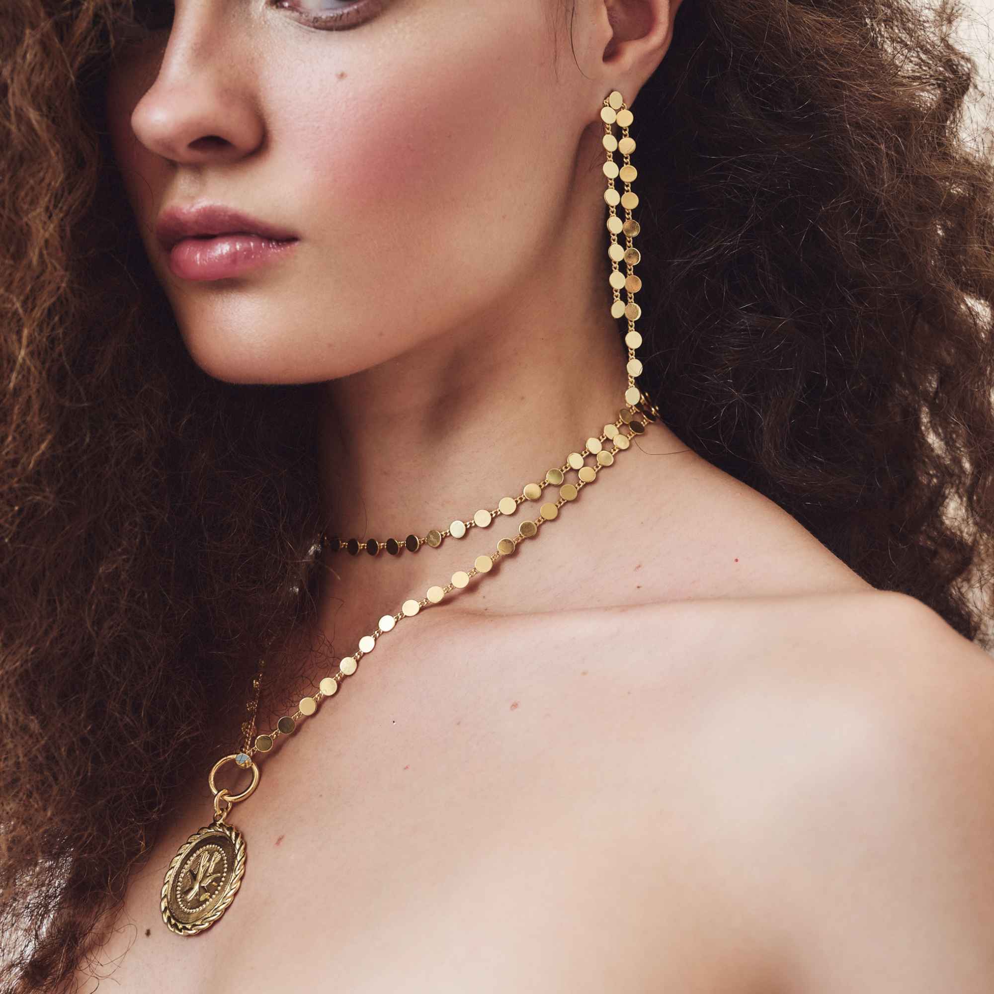 Pingente Medalha Triana Ouro