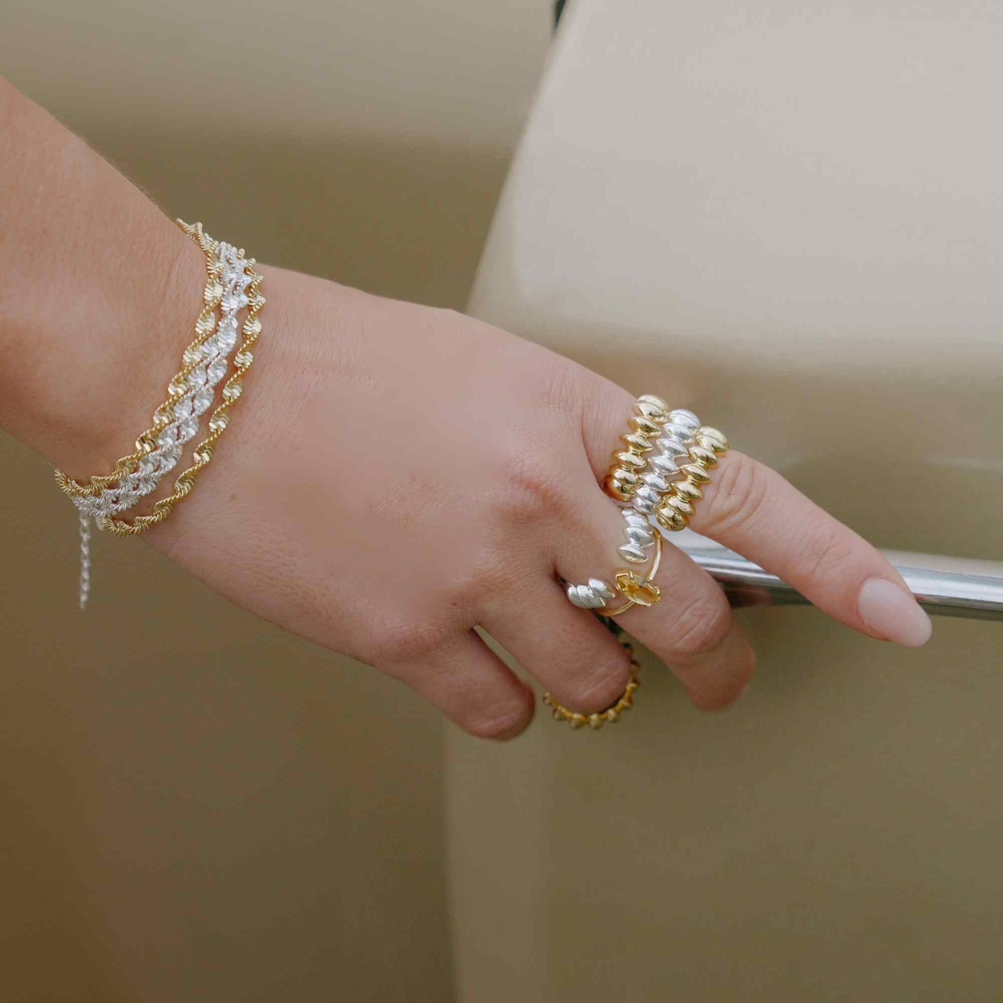 Pulseira Corrente Mel Prata